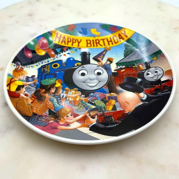 New Thomas The Tank Engine Happy Birthday Party Plate Wedgwood Y2K 1992 Vintage - Picture 3 of 6